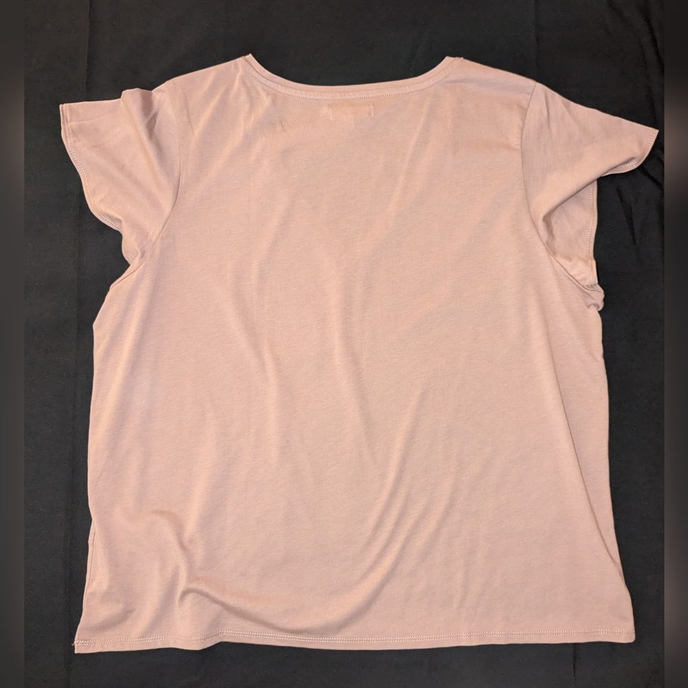 Madewell Crawford Flutter Sleeve Tee Size XXL Vintage Petal Pink/Mauve NWT - Picture 12 of 13